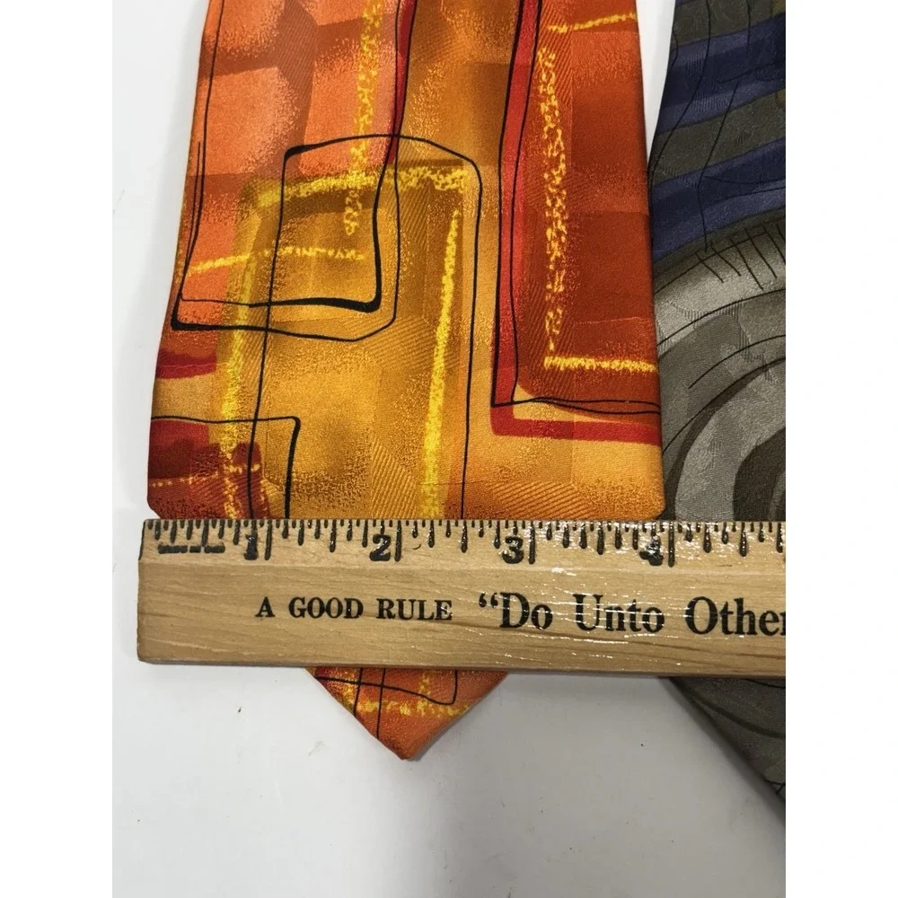 J. GARCIA Lot of 4 100% Silk Ties Watercolor Multicolor‎  Variates